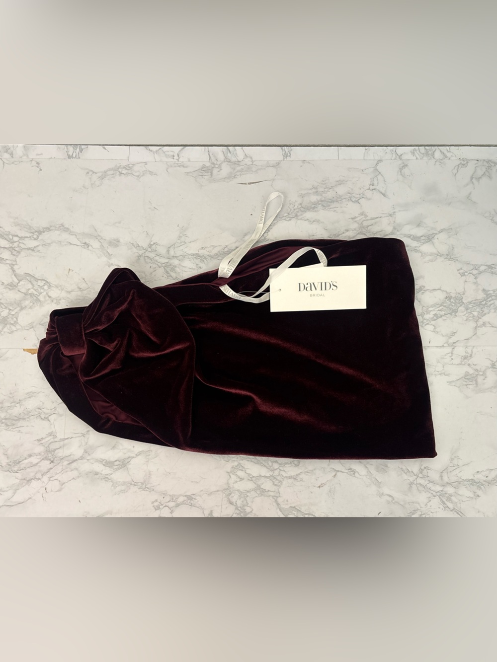 NWT Davids Bridal Sz Miss Velvet Bow Wrap OW2144 Wine Style